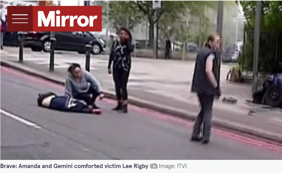 Drei Frauen riskieren ihr Leben um Lee Rigby nicht alleine sterben zu lassen