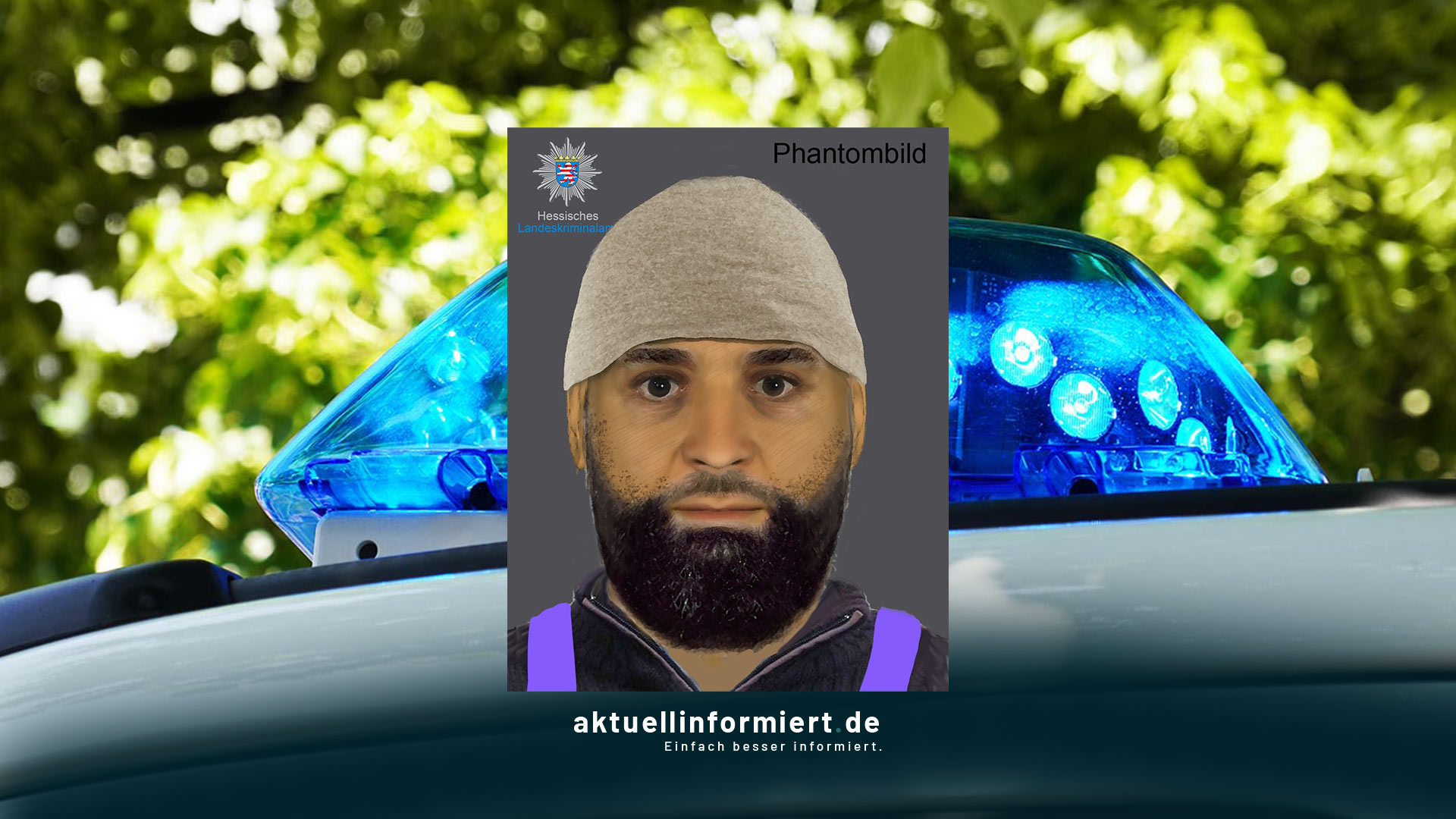 Messerangriff vor Klinik in Offenbach am Main Kriminalpolizei sucht mit Phantombild nach unbekanntem Täter